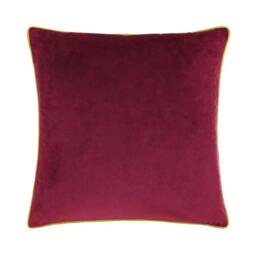 Rackhams Meridian Velvet Cushion Cover - Maroon/Moss - 45cm x 45cm - Maroon/Moss - 100% Polyester
