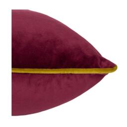 Rackhams Meridian Velvet Cushion Cover - Maroon/Moss - 45cm x 45cm - Maroon/Moss - 100% Polyester - thumbnail 3