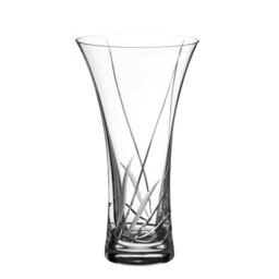 Rackhams Meadow Collection Hollow Sided Vase - 21.5cm - Made From Premium Lead Free Crystal Glass