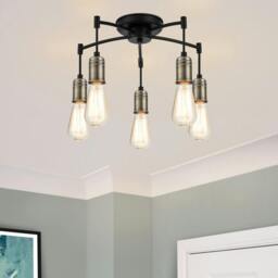 Rackhams Linton 5 Light Ceiling Light - Antique Brass - Antique Brass