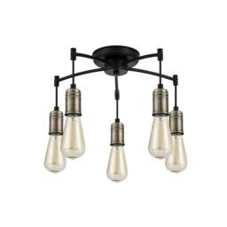 Rackhams Linton 5 Light Ceiling Light - Antique Brass - Antique Brass - thumbnail 4