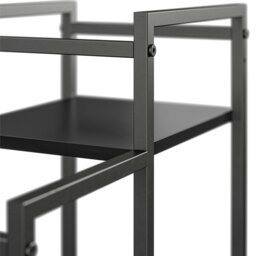 Rackhams Weston Plant Stand with 3 Shelves Black/Oak - Black - thumbnail 4
