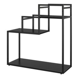 Rackhams Weston Plant Stand with 3 Shelves Black/Oak - Black - thumbnail 2
