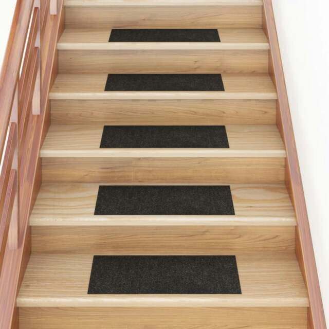 Rackhams Self-adhesive Stair Mats Rectangular 15 pcs 60x25 cm Brown - image 1