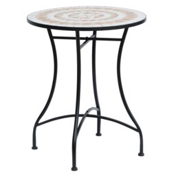 Rackhams Mosaic Table Round Ceramic Bistro Garden Furniture Side Bar Table Patio - thumbnail 2