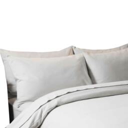 Rackhams Brushed Cotton Housewife Pillowcase (Pair) - Grey - One Size - Grey - 100% Brushed Cotton - thumbnail 1