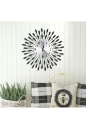 Rackhams D37.5Cm Metal Ackerly Wall Clock - Black - thumbnail 6