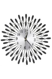 Rackhams D37.5Cm Metal Ackerly Wall Clock - Black - thumbnail 2