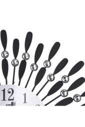 Rackhams D37.5Cm Metal Ackerly Wall Clock - Black - thumbnail 5