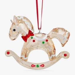 Rackhams Holiday Cheers Gingerbread Rocking Horse Ornament 5627608