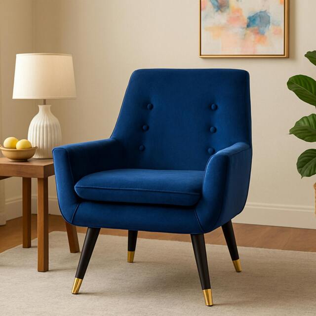 Rackhams Sara Midnight Velvet Armchair - image 1