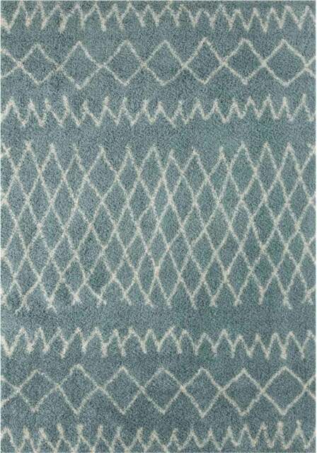 Rackhams Moroccan Duck Egg Blue Shaggy Rug - 950 - 60X110 cm - image 1