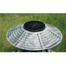 Rackhams Grey Pedestal Bird Bath Feeder Planter Solar Light Garden Feeding Table Station - thumbnail 6