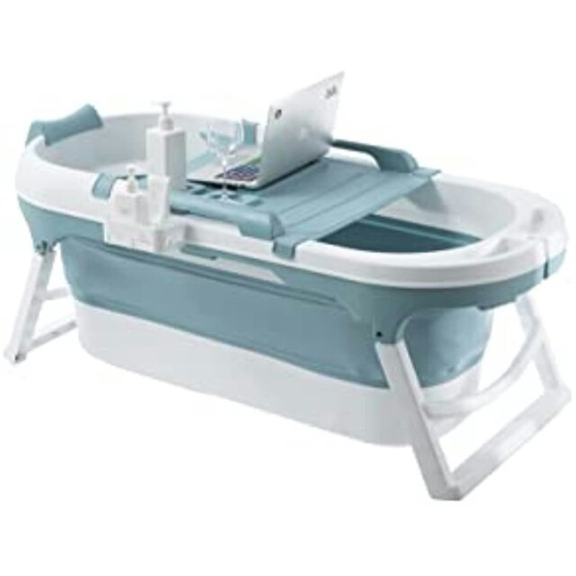 Rackhams Portable Foldable Bathtub Adults Free Standing Soaking Bath Tub for Bathroom Spa - image 1