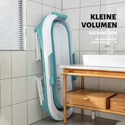 Rackhams Portable Foldable Bathtub Adults Free Standing Soaking Bath Tub for Bathroom Spa - thumbnail 2