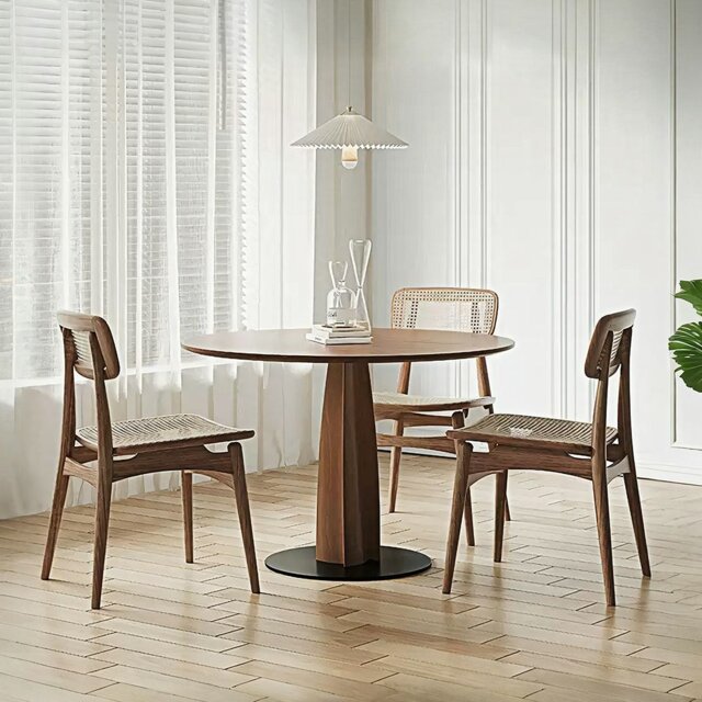 Rackhams Seraphina Round Dining Table, Solid Wood - ⌀100cm - image 1