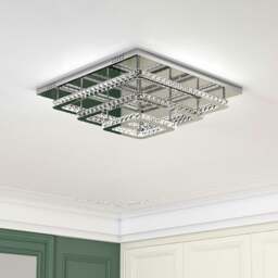 Rackhams 60cm Wide 86W LED Crystal Ceiling Lights Pendant Chandelier Lamp - Cool White - thumbnail 2