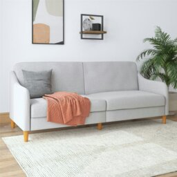 Rackhams Jasper coil 3-seater Sofa Bed in light grey fabric - Grey