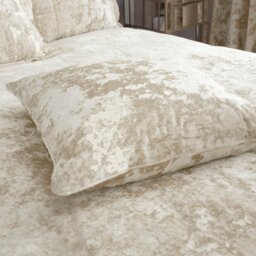 Rackhams Crushed Velvet Cushion - Natural