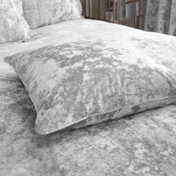 Rackhams Crushed Velvet Cushion - Natural - thumbnail 3