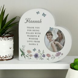 Rackhams Personalised Wild Flowers Photo Upload Heart Ornament - thumbnail 4