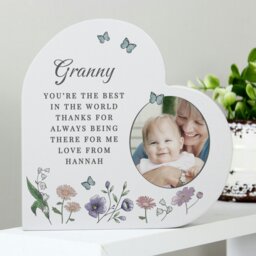 Rackhams Personalised Wild Flowers Photo Upload Heart Ornament - thumbnail 2