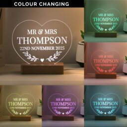 Rackhams Personalised Wedding Heart LED Light - thumbnail 4