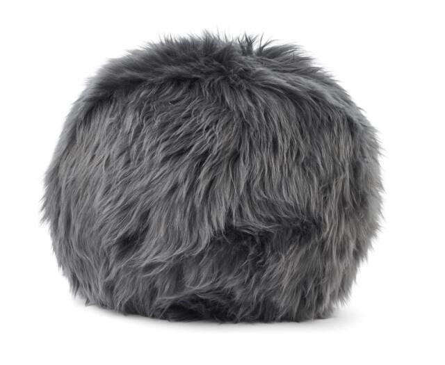 Rackhams Angelite Cushion - D30 cm - D25 - D35 - Long Wool - Steel - D30 cm - image 1