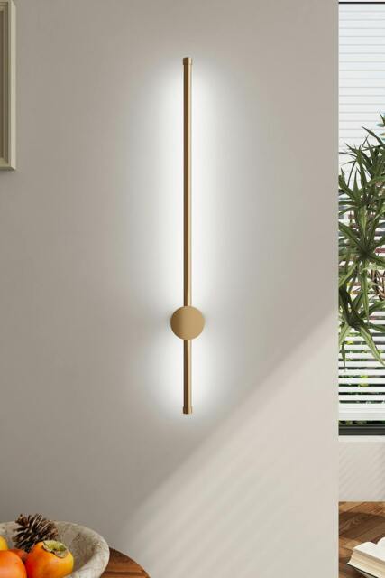 Rackhams 360 Degree Rotatable LED Straight Wall Light White Light 60cm - Gold - One Size - image 1