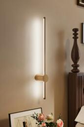 Rackhams 360 Degree Rotatable LED Straight Wall Light White Light 60cm - Gold - One Size - thumbnail 2