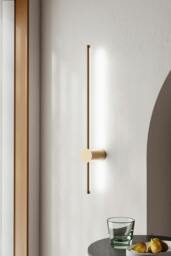 Rackhams 360 Degree Rotatable LED Straight Wall Light White Light 60cm - Gold - One Size - thumbnail 4