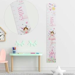 Rackhams Personalised Fairy Princess Height Chart - H110 x W17.8 x D0.1cm, 0.113kg - Vinyl