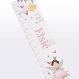Rackhams Personalised Fairy Princess Height Chart - H110 x W17.8 x D0.1cm, 0.113kg - Vinyl - thumbnail 3