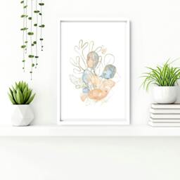 Rackhams Art wall for bathroom - set of 3 wall art prints - 12 x 16 inches / 30.5 x 40.65 cm - Polyester Canvas 260 gsm - Canvas wrapped - thumbnail 6