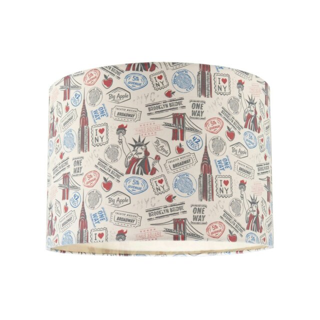 Rackhams New York Themed Lamp Shade with Statue of Liberty and Brooklyn Bridge - image 1