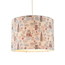 Rackhams New York Themed Lamp Shade with Statue of Liberty and Brooklyn Bridge - thumbnail 2
