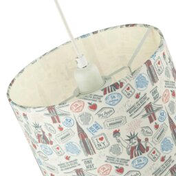 Rackhams New York Themed Lamp Shade with Statue of Liberty and Brooklyn Bridge - thumbnail 5