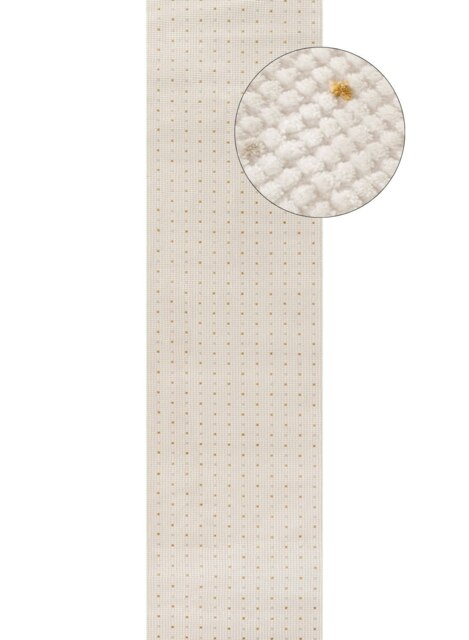 Rackhams Carmel Cream-Gold Dots Rug - 6080 - 80X300 cm - image 1