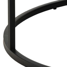 Rackhams Spiro Coffee Table with White Marble Melamine Top & Black Legs - 1 - White - White - thumbnail 5
