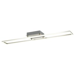 Rackhams Modern LED Strip Ceiling Light Fitting in Brushed Nickel Perfect for Kitchens
