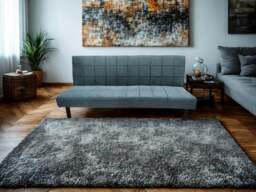 Rackhams The Tivona 2 Seater Sofa Bed in Grey, Silver or Navy - Navy - thumbnail 1