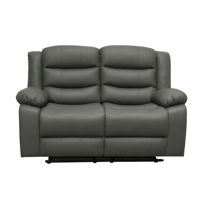 Rackhams Roma Leather Grey Sofa 3+2 Seater Recliner Sofa in Grey - 2 Seater - image 1
