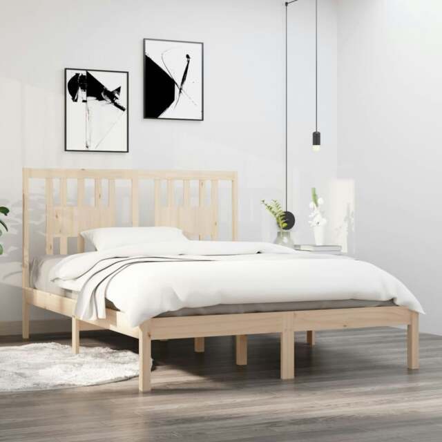 Rackhams Bed Frame Solid Wood 135x190 cm Double