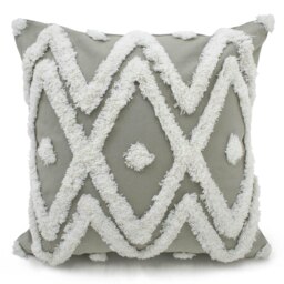 Rackhams Boho Tuft Cushion - 43cm x 43cm - Pink - thumbnail 2