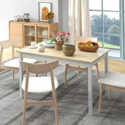 Rackhams Four-Seater Farmhouse-Style Wooden Table - thumbnail 6