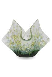 Rackhams Handmade Fused Glass Small Tealight Holder – Daisy Design - thumbnail 2