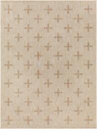Rackhams Tuareg-Global Tan Ivory Beige Graphic In- & Outdoor Jute-Look Rug - 120 x 170 cm - thumbnail 2