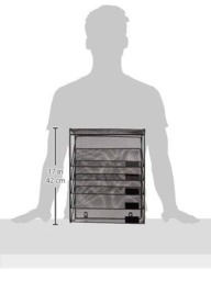 Rackhams Mesh wall literature holder magazine hanging file Black- HOME/OFFICE ORGANIZER - thumbnail 2