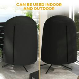 Rackhams 190 x 128cm Hanging Egg Chair Furniture Cover - Black - thumbnail 6