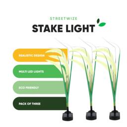 Rackhams Pack of 3 Solar Setaria Viridis Stake Lights – Decorative Grass Effect LED Garden Lights - thumbnail 5